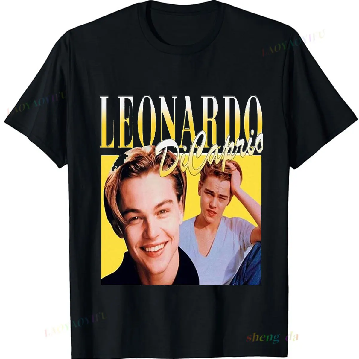 New Fashion Unisex Playeras Leonardo DiCaprio Pure Cotton Tee Vintage TShirts Mens Womens Throwback Homage T-Shirt Funny Gift