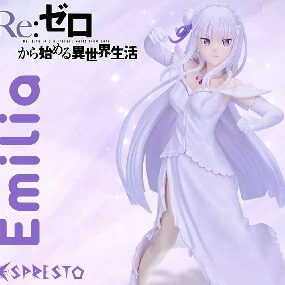 

Original Banpresto ESPRESTO (Re:ZERO - Starting Life in Another World) Anime Figure Emilia Action Model 22CM Collectible Gift
