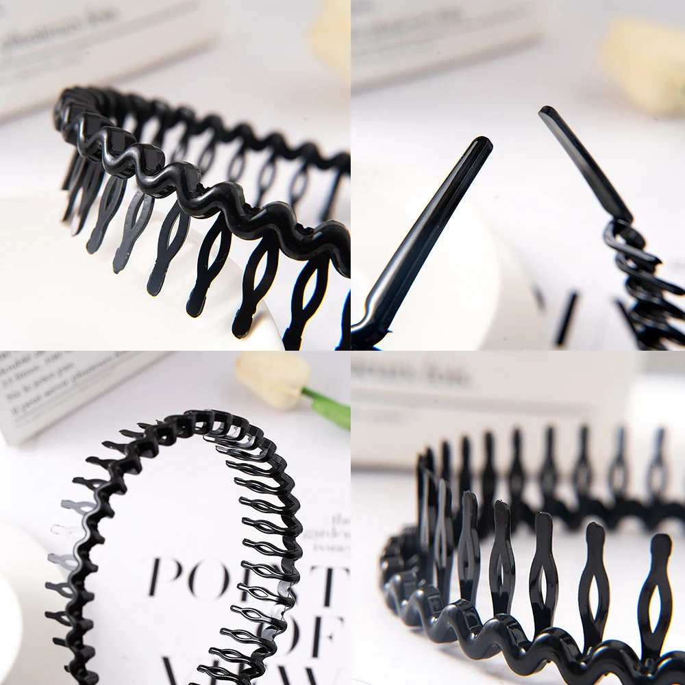 Matte Black Hair Hoop Non-Slip HairBand Female All-Match Press Hair Head Buckle Bezel Headband Girl Serrated Hair Accessories