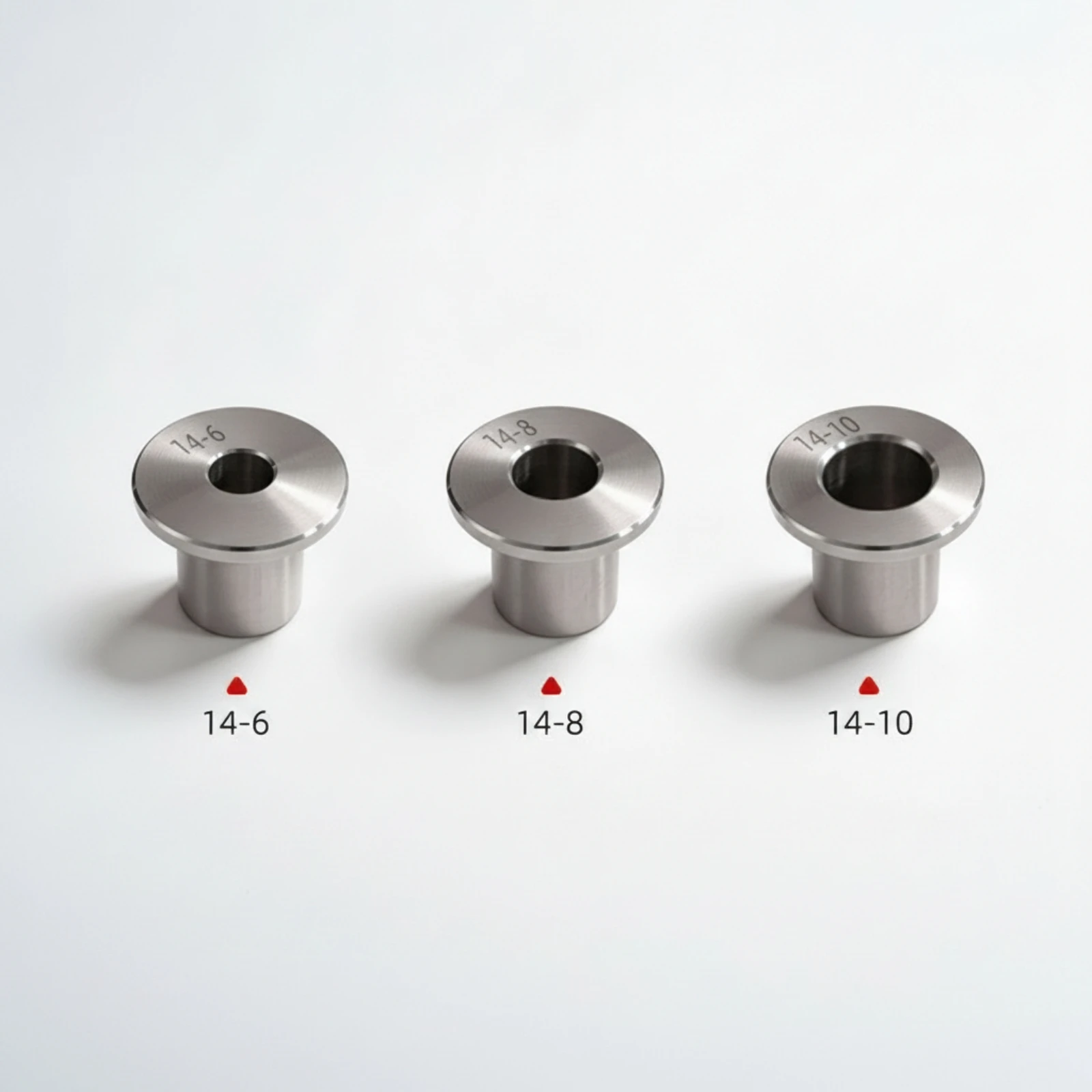 3 Pieces Drill Guide Bushing Interchangeable Threaded Drill Bushing Tool Flanged Long-Lasting for Woodworkers, Jigs, Fixtures