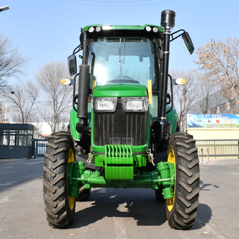 Multifunctional 4X4 Wheel 4WD Farm Tractor with 80hp 100hp 120hp Front Loader Optional Parts Including Engine Motor Gearbox