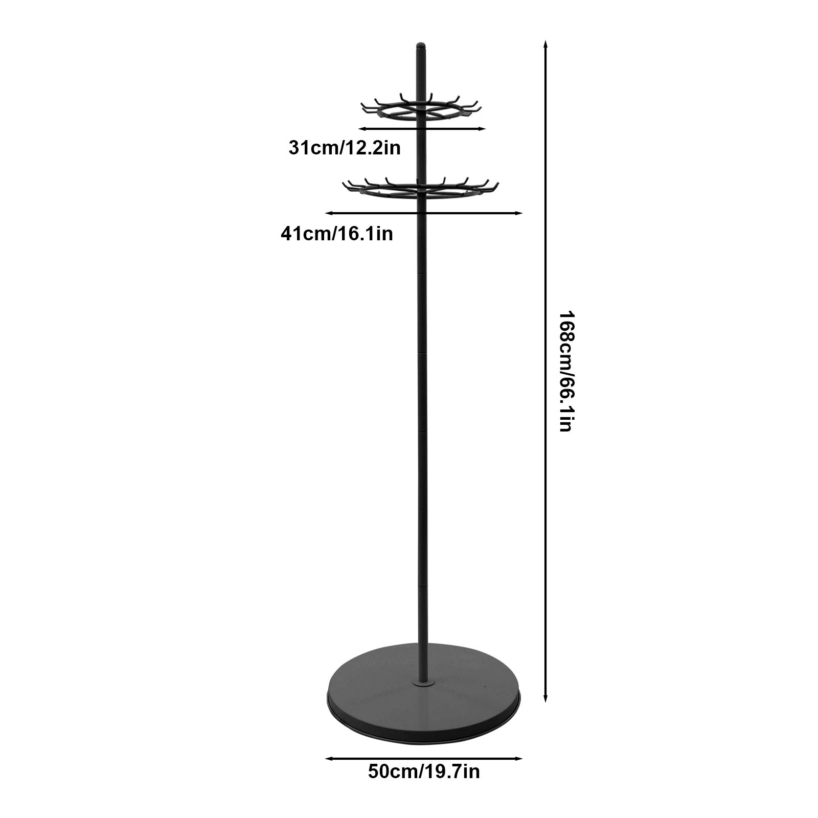 Black Steel Welding, Grinding, High-temperature Baking Tie Rack, Floor Mounted Belt Hanger, Belt Display Shelf