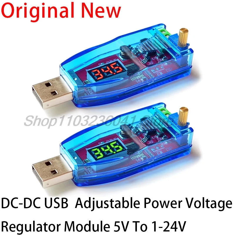 LED DC-DC 5V To 1-24V Adjustable Potentiometer USB Step Up/Down Buck Boost Converter Power Supply Voltage Regulator Module