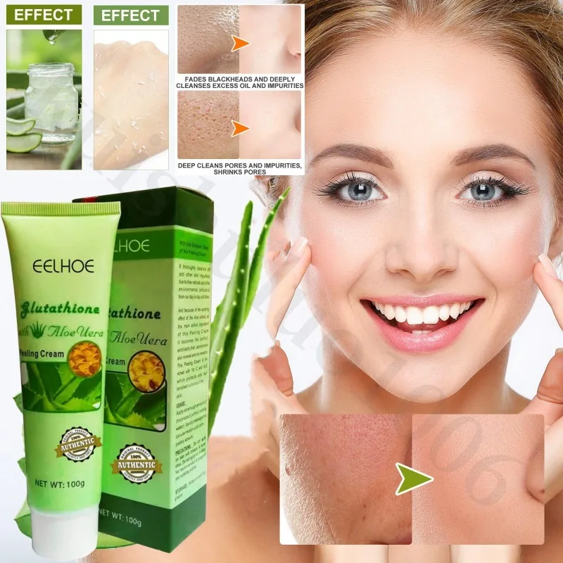 Aloe Vera Exfoliating Gel Shrinks Pores Remove Blackheads Acne Treatment Soothing Repair Skin Whitening Peeling Moisturizer