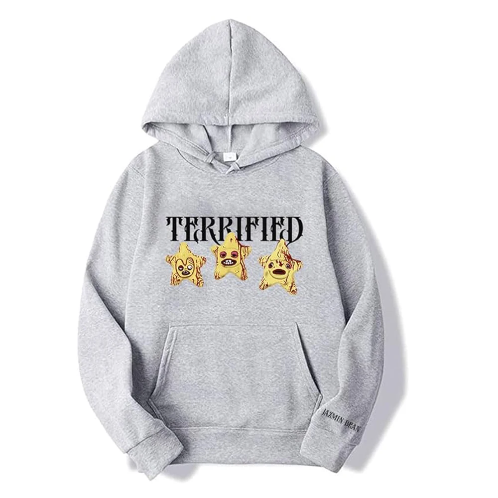 Jazmin Bean Aterrorizado Merch Hoodies para homens e mulheres, moletom de manga comprida com capuz, novo logotipo, inverno