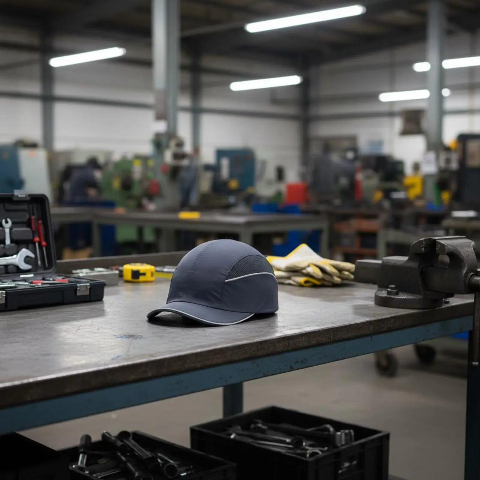 Lightweight CE Impact Resistant Safety Headgear Baseball Cap for Workshop Factory Work with Mesh Ventilation
