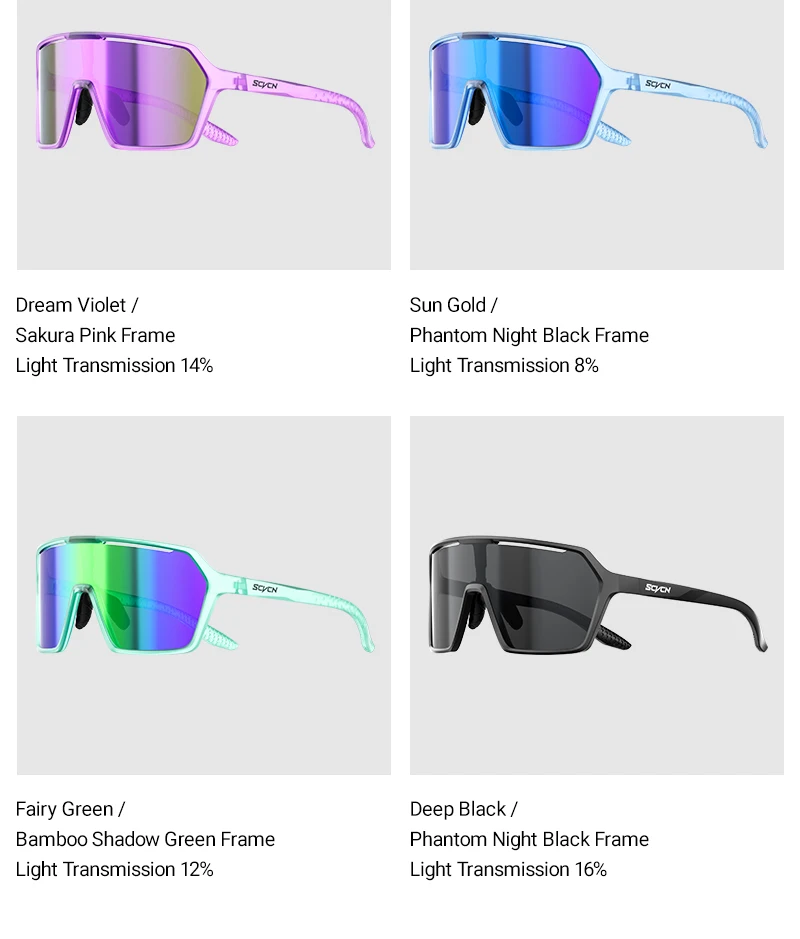 SCVCN Photochrome Sonnenbrille für Herren, Fahrradbrille, UV400n, Damen-Fahrbrille, MTB, Rennrad, Sport, Wandern, Eyewear, Laufen – Detail 24