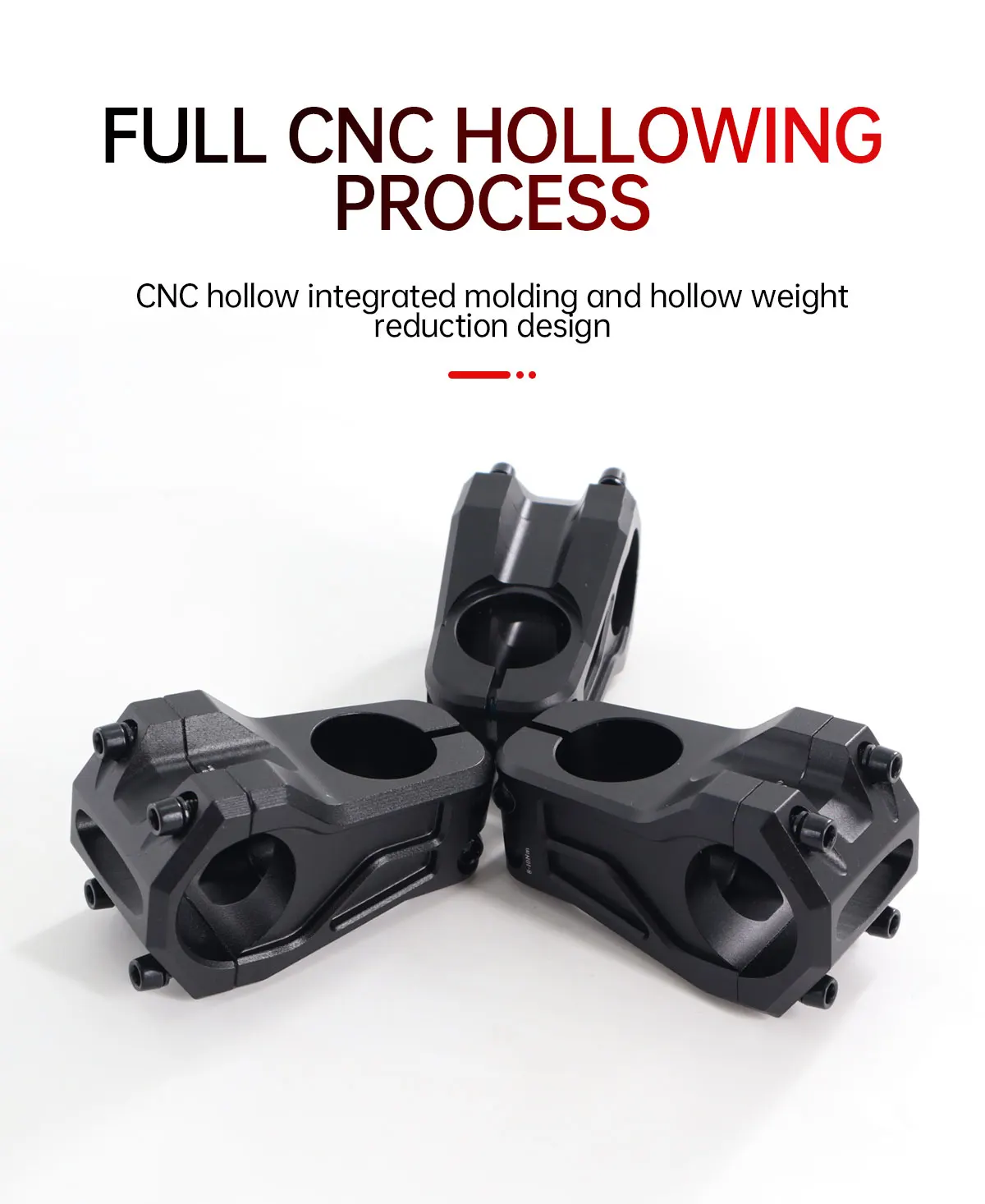 Ultraleichter CNC-Aluminiumlegierung Fahrradvorbau mit Direktmontage, hochfest, kurzer Lenker für Rennrad und MTB, 31,8mm*28,6mm – Detail 6
