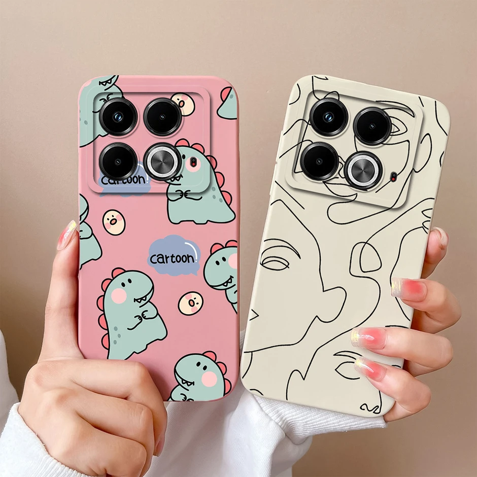 

Чехол для Infinix Note 40 40 Pro 4G 5G 40 Pro Plus чехол с милым рисунком динозавра из силикона и ТПУ для Note 40 40Pro 40 Pro Plus Funda