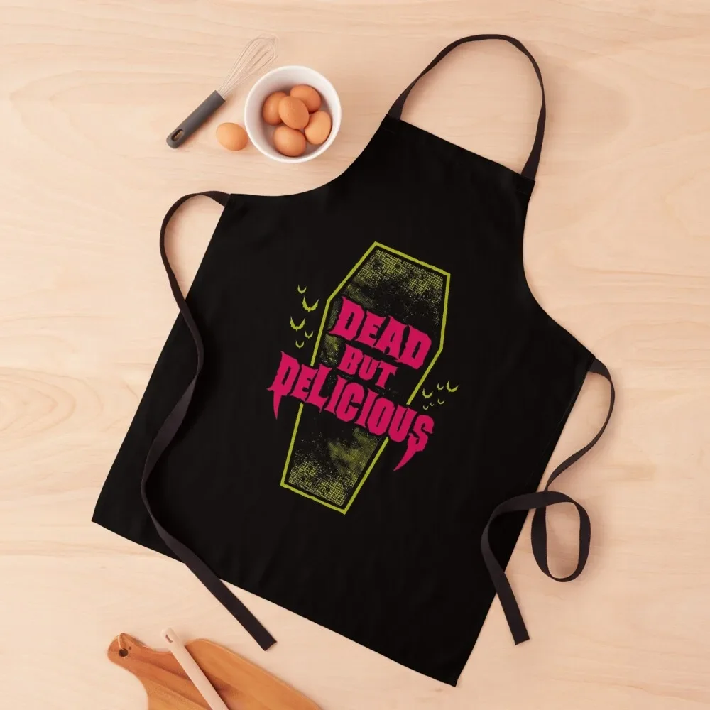 Dead but Delicious - Funny Goth Vampire Quote Apron innovative kitchen and home items Kitchen Front women's kitchens Apron