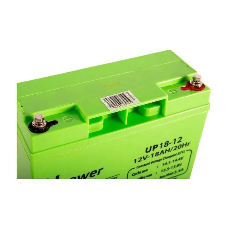 Batería U-Power AGM 12V 18Ah para Sistemas de Seguridad, Eléctricos, Silla Ruedas, Carro Golf