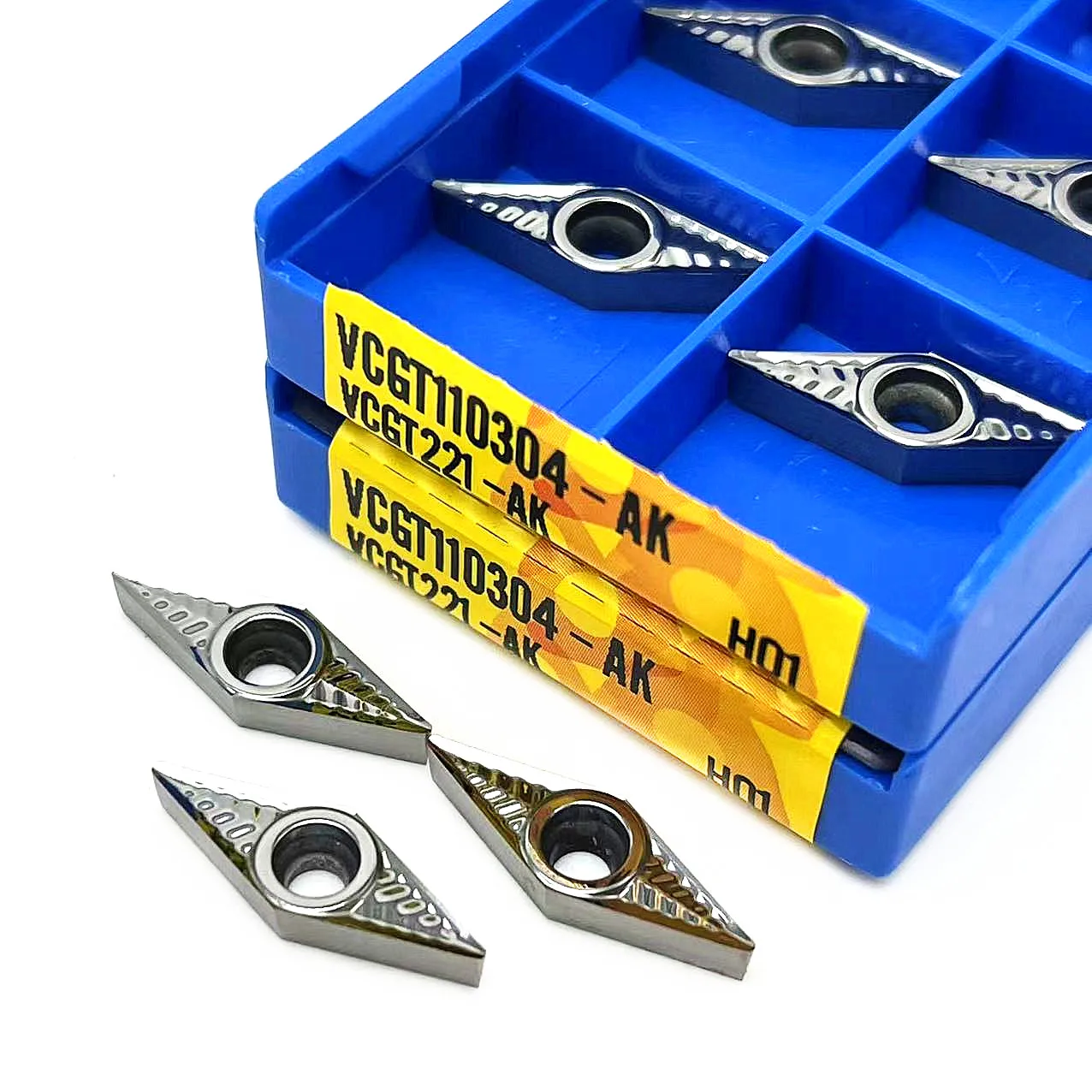 VCGT110302 VCGT110304 VCGT110308 AK H01 Aluminum inserts metal wood turning tools CNC Turning Inserts Copper aluminum tools
