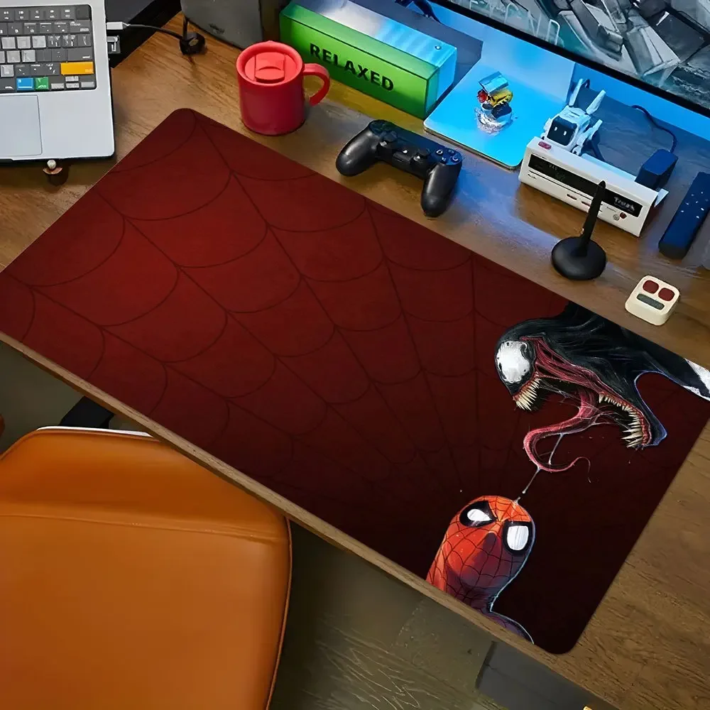 

Official Spider-Man Gaming Desk Mat - Non-Slip Rubber Base with Spider-Verse Web Design, Keyboard & Mouse Pad for PC, Computer,