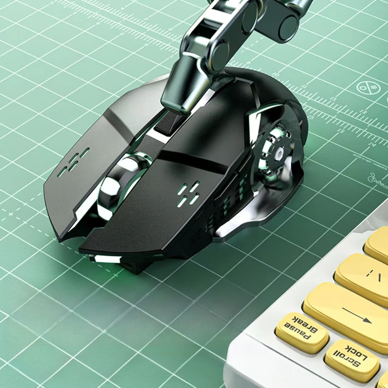 Rechargeable Wireless Gaming Mouse 2.4G & Bluetooth Dual Mode Mute Ergonomic Type‑C Gaming Mice For Computer Phone view 6