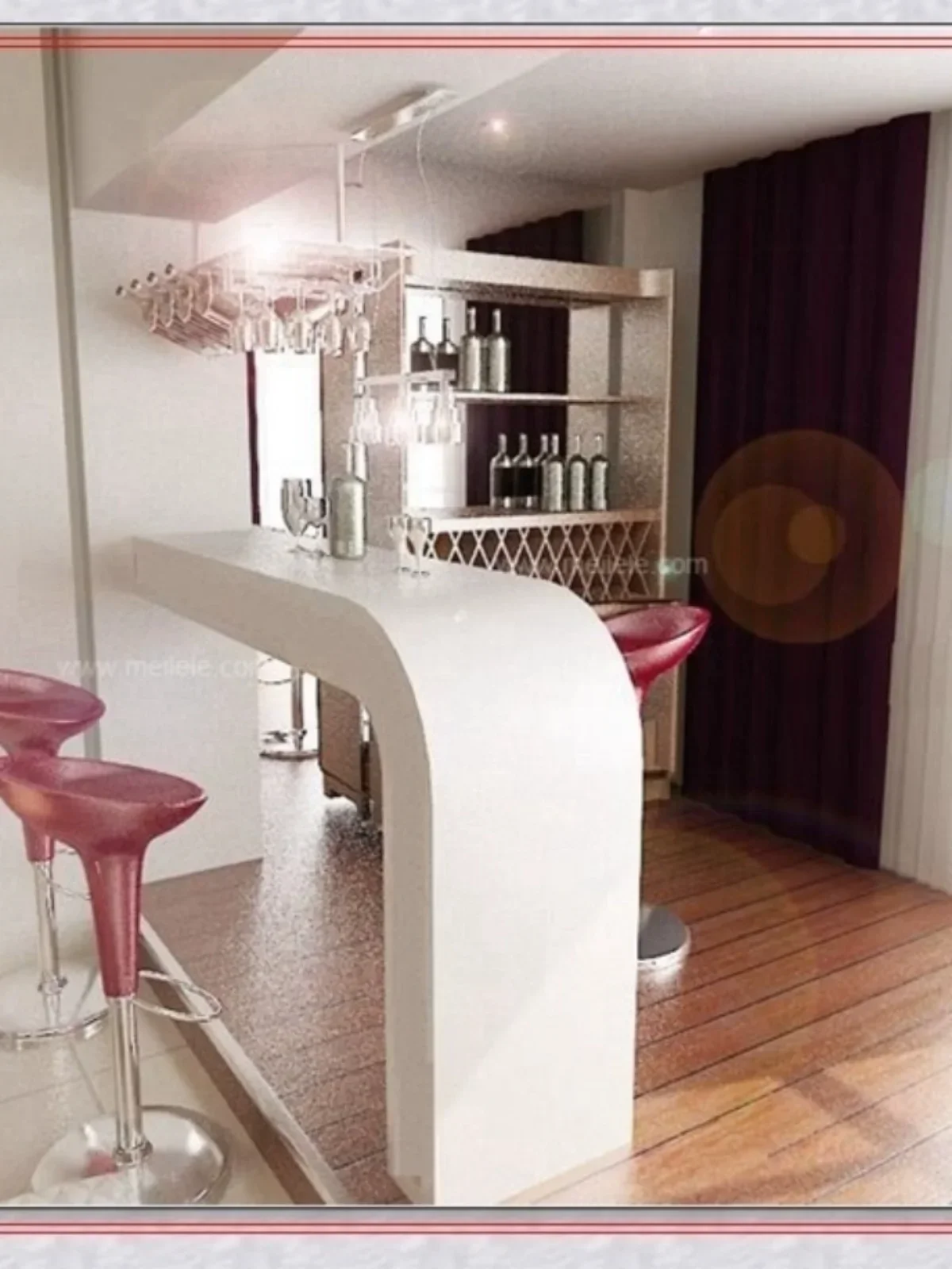 

-Modern Home Bar Against The Wall Simple And Creative Living Room Partition Wine Cabinet Paint Table Home