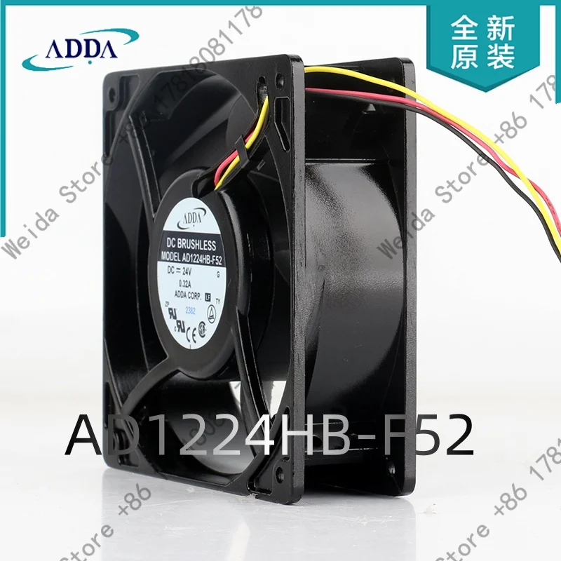 

Original ADDA 12038 120X120X38MM AD1224HB-F52 24V 0.32A 12CM three-wire large air volume cooling fan for chassis