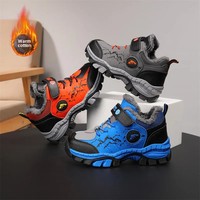 Thickened Fleece Lined Children's Winter Sports Shoes Outdoor Snow Boots Thick Bottom Casual Shoes Warm Comfortable Cotton Shoes
