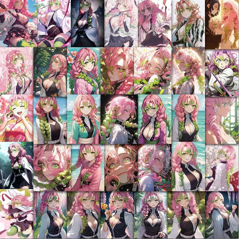

63PCS Kanroji Mitsuri DIY Stickers Phone Trunk Refrigerator Waterproof Anime Stickers Anime Figure Image Toys Sticker Gift