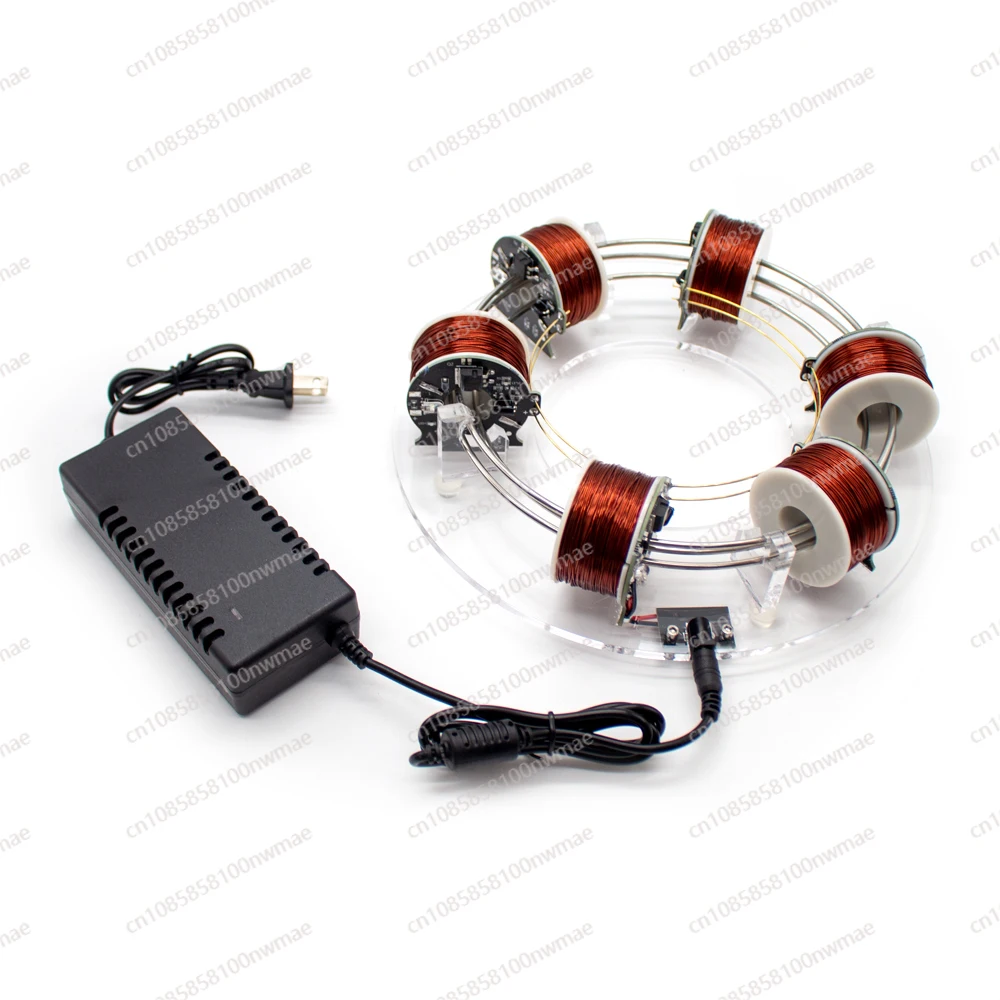 DIY Electromagnetic Cyclotron DIY Six Coils Circular Accelerator Scientific Experiment Equipment Physics Teaching Aids Model