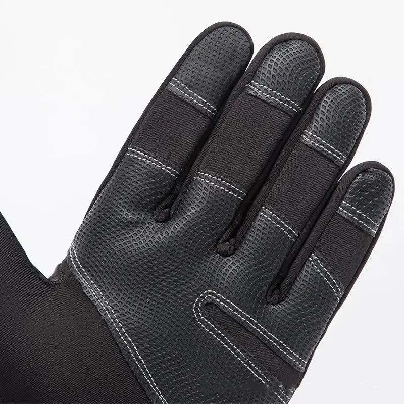 Motorradhandschuhe Winter Thermofleece Gefüttert Kälteschutz Vollfinger Touchscreen Ski Wasserdicht Reit-Zubehör – Detail 5