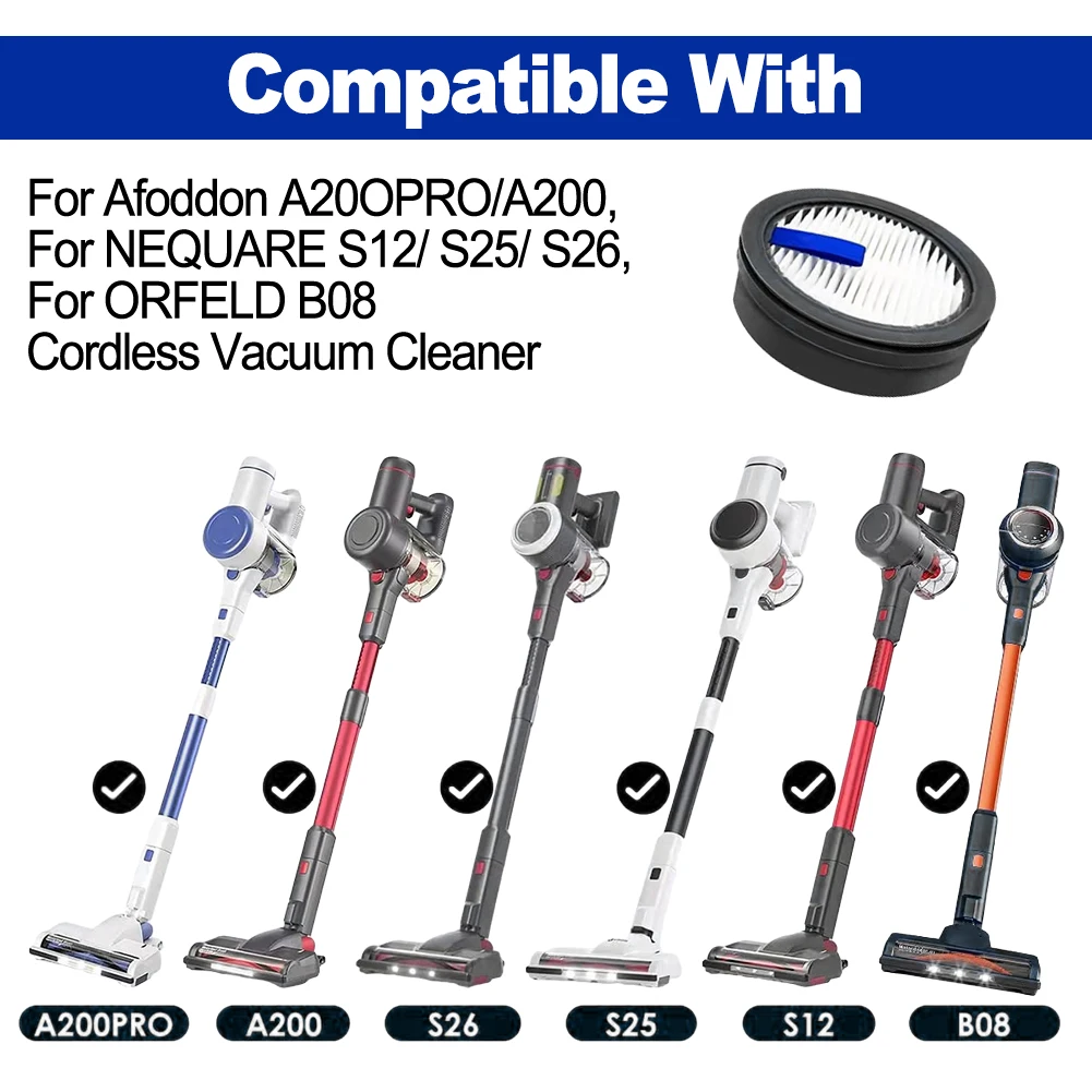 Filtre haute densité pour aspirateur sans fil, accessoires pour Afoddon A200PRO, NECalls ARE S12