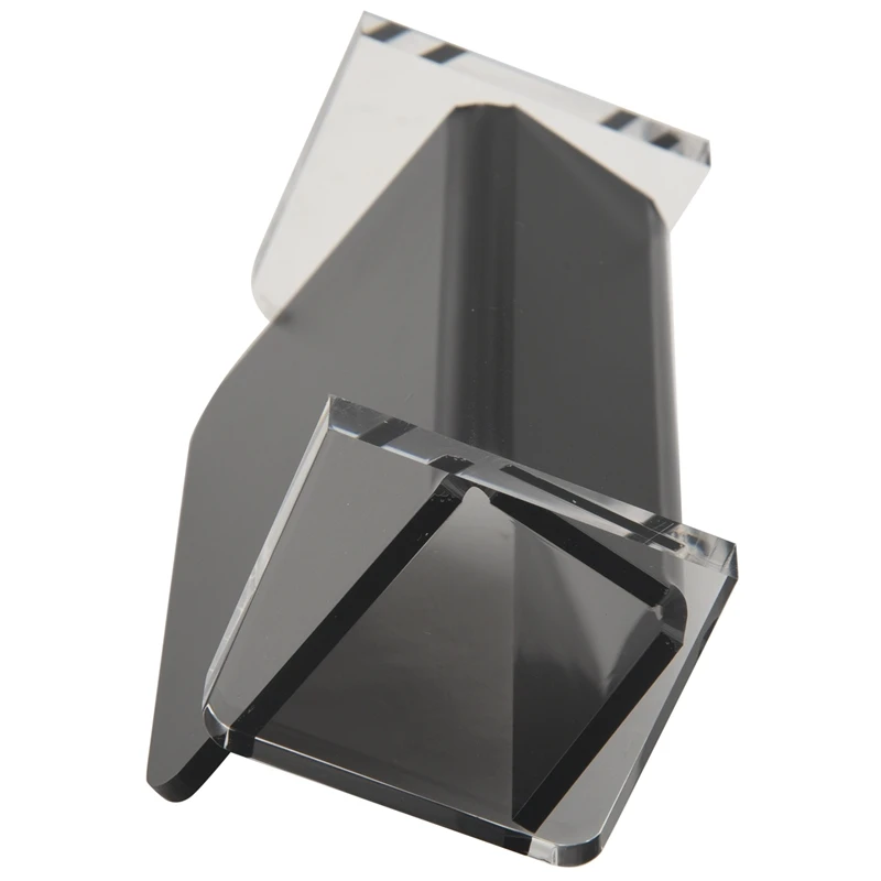 Acrílico Desktop Business Card Holder, Display para Mesa, Elegante Business Card Stand, Preto