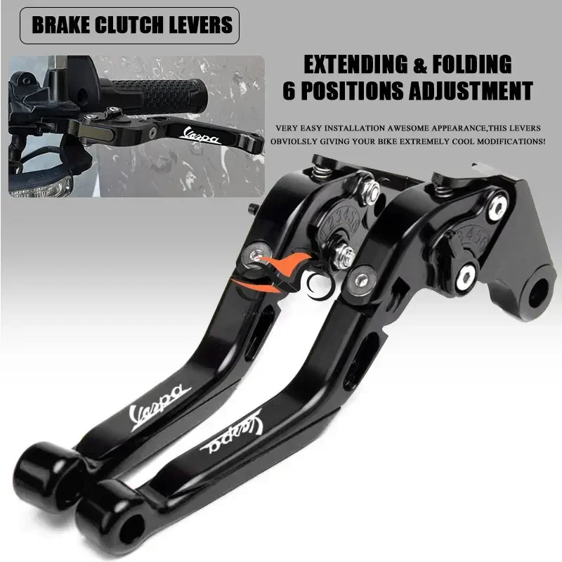 For piaggio vespa Granturismo 125/200 GTS 125/250 S125/150/300 Super CNC Folding&Extending Brake Clutch Levers