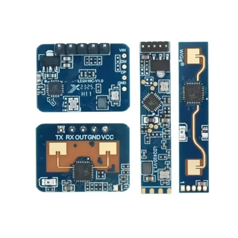 HLK-LD2410 LD2410B LD2410C 5V Mini FMCW 24G مستشعر حالة الوجود البشري الذكي وحدة الرادار الإلكترونية الاستهلاكية
