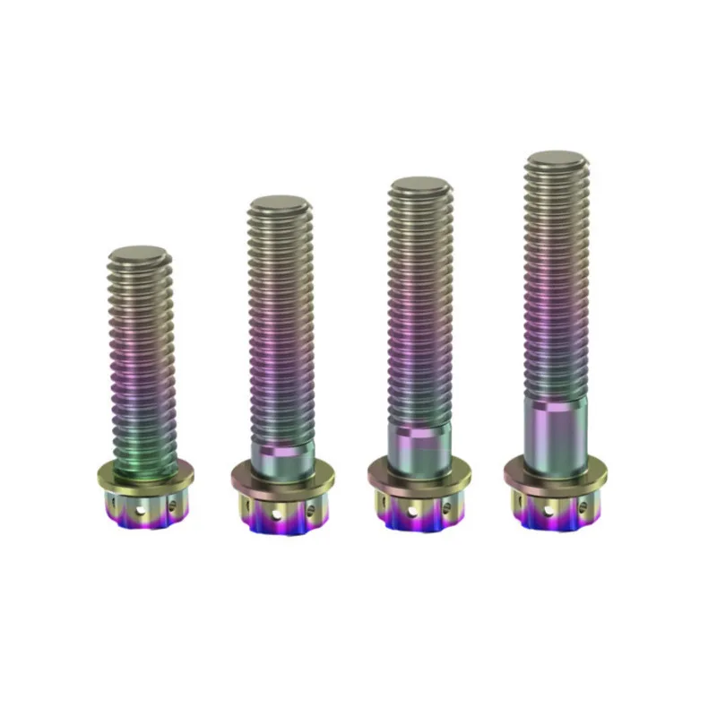 5 Pieces M6*15mm 20/25/35/40/45mm Tc4 Titanium Alloy Motorcycle Outer Hexagon Screws