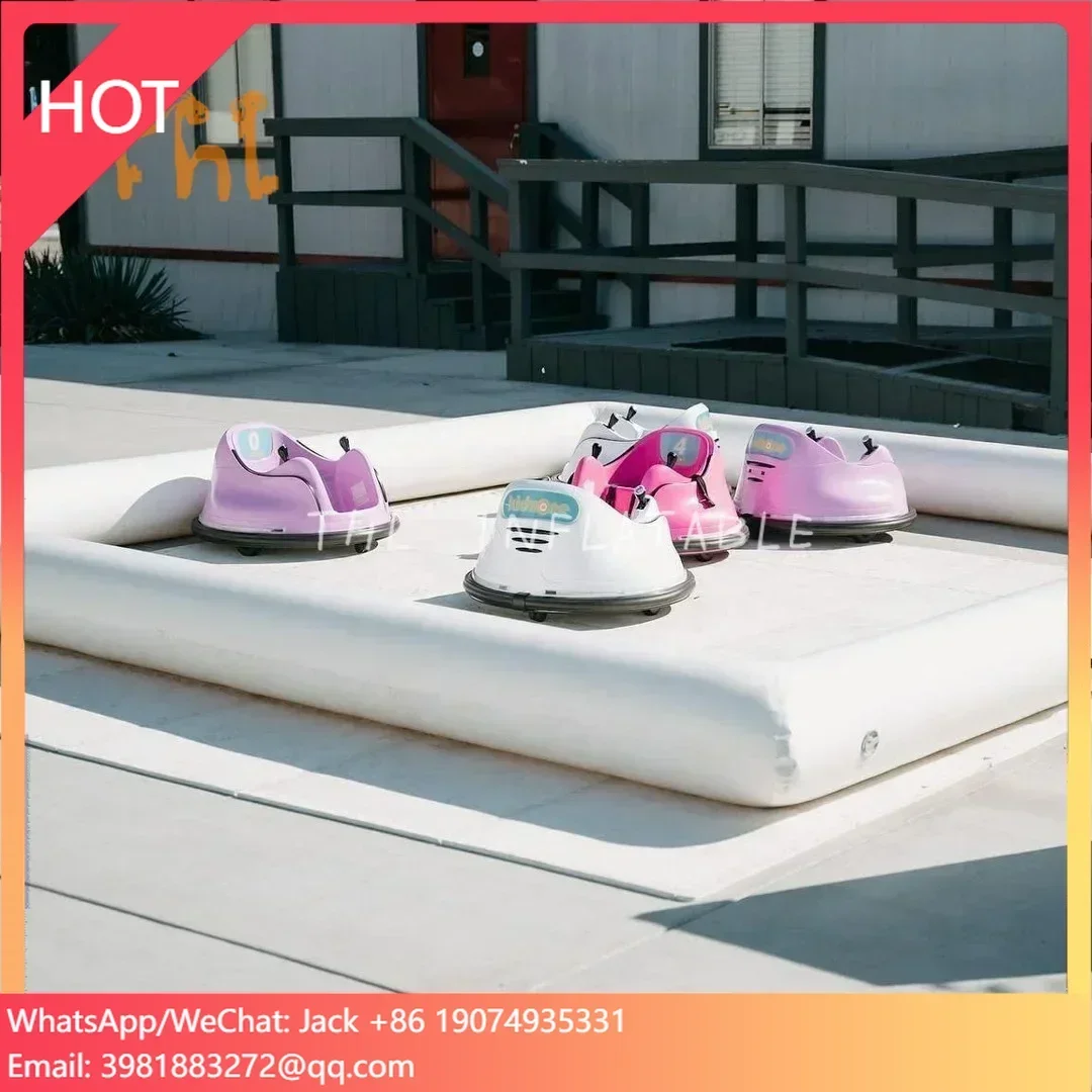 Inflatable Fence Wall Inflatable Bumper Car Venue Inflatable Bumper Car Track Race Car Tracks for Kids