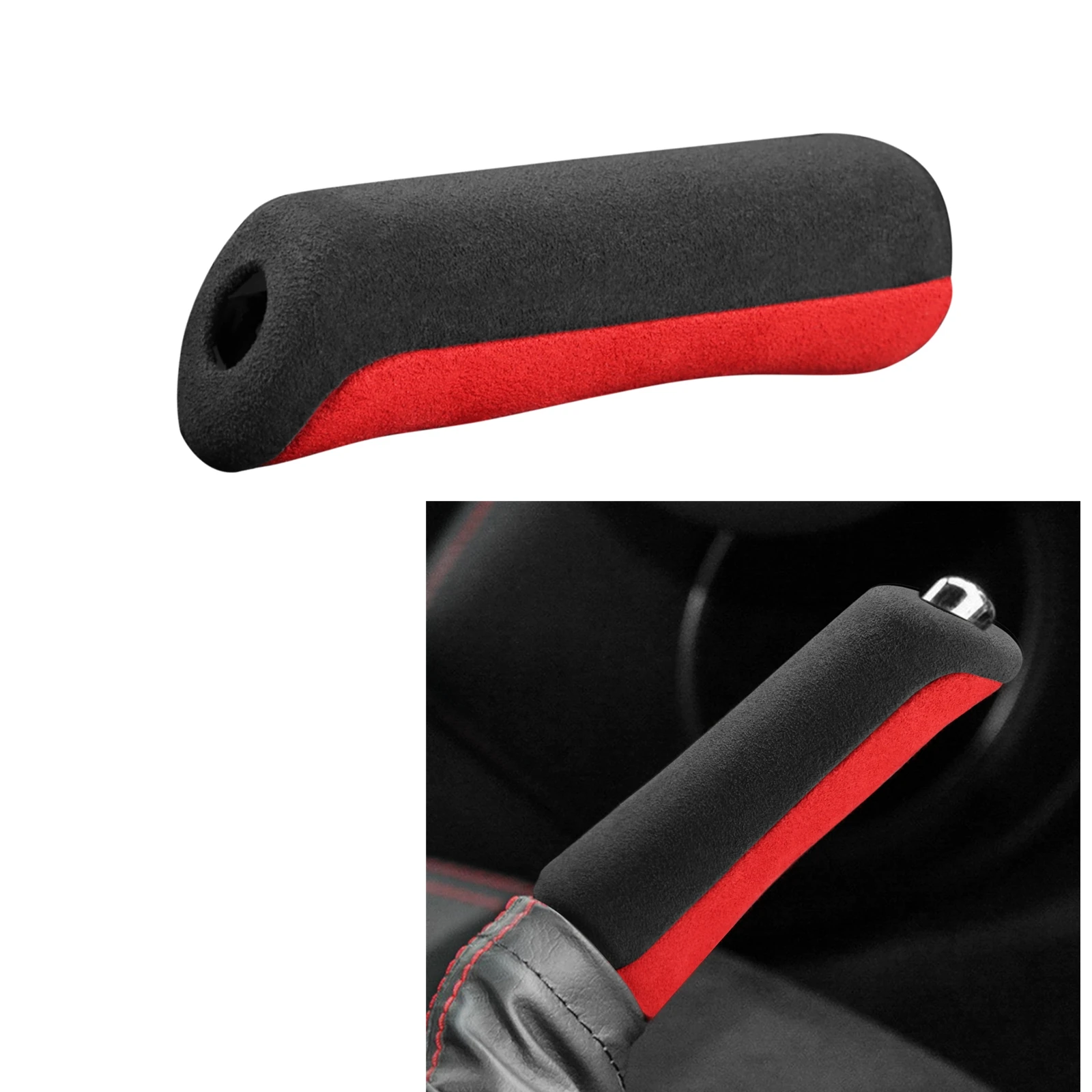 2PCS Car Handbrake Cover Suede Leather Hand Brake Handle Shell Case Trim Cap For Subaru BRZ Toyota 86 2013-2020