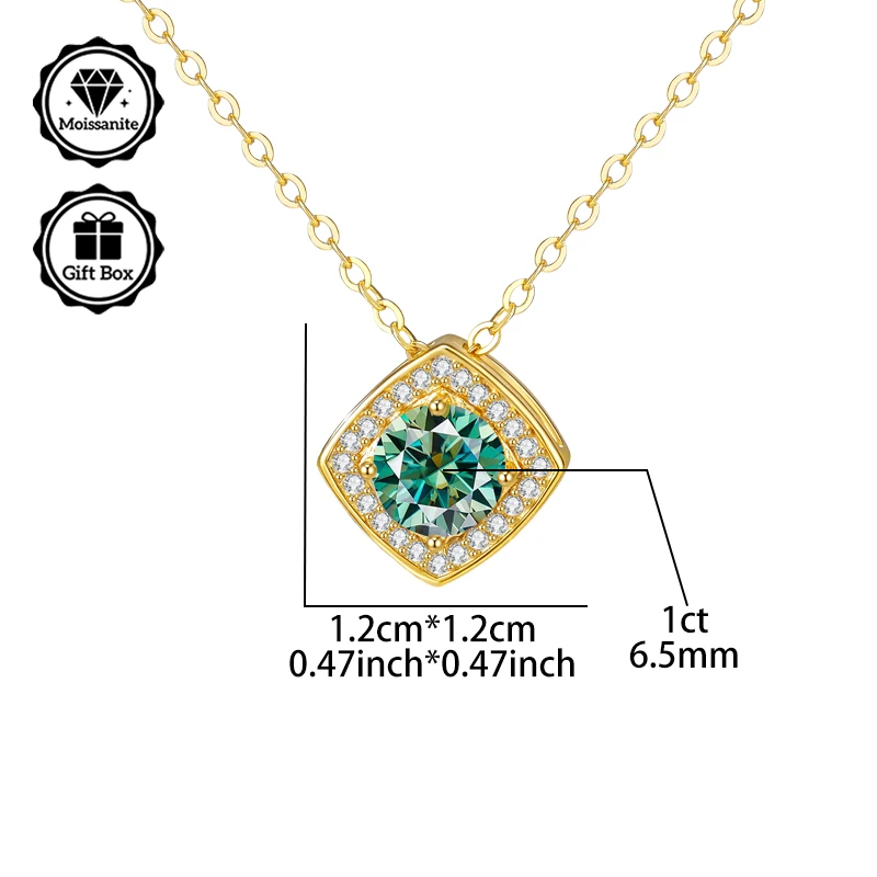 

Hypoallergenic necklace, golden plated, moissanite necklace for women, jewelry for women, high quality jewelry, christmas gift