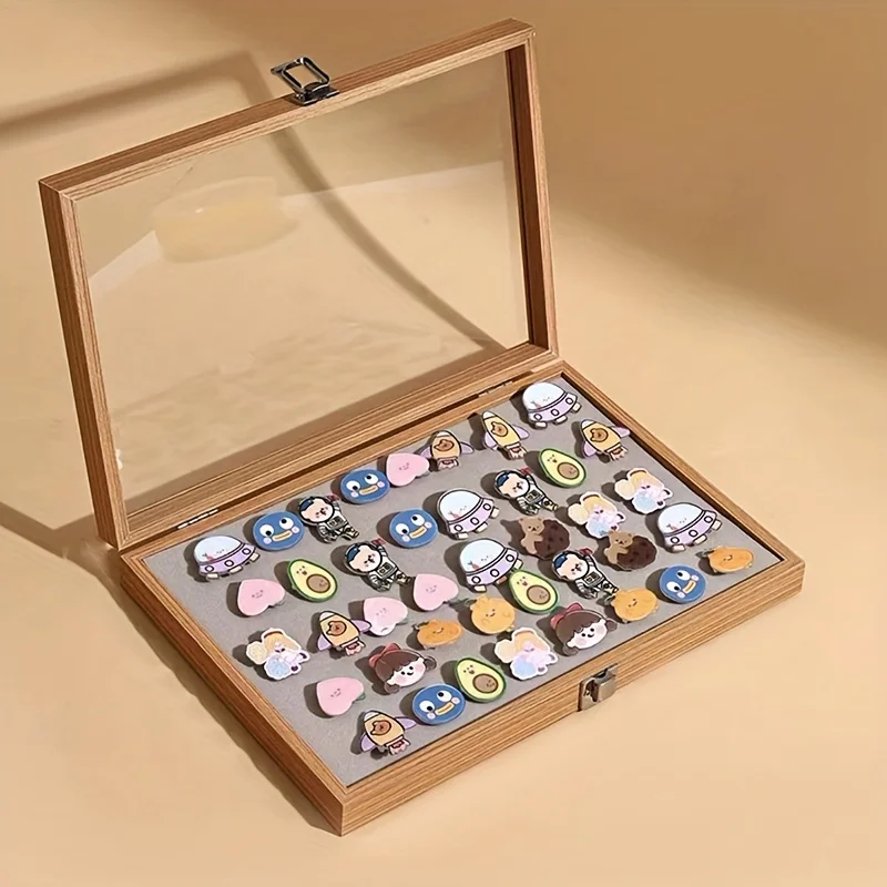 1pc Vitrine Rahmen für Militär medaille Schmuck Pin Abzeichen Sammlung, Schmuck Vitrine für Ringe