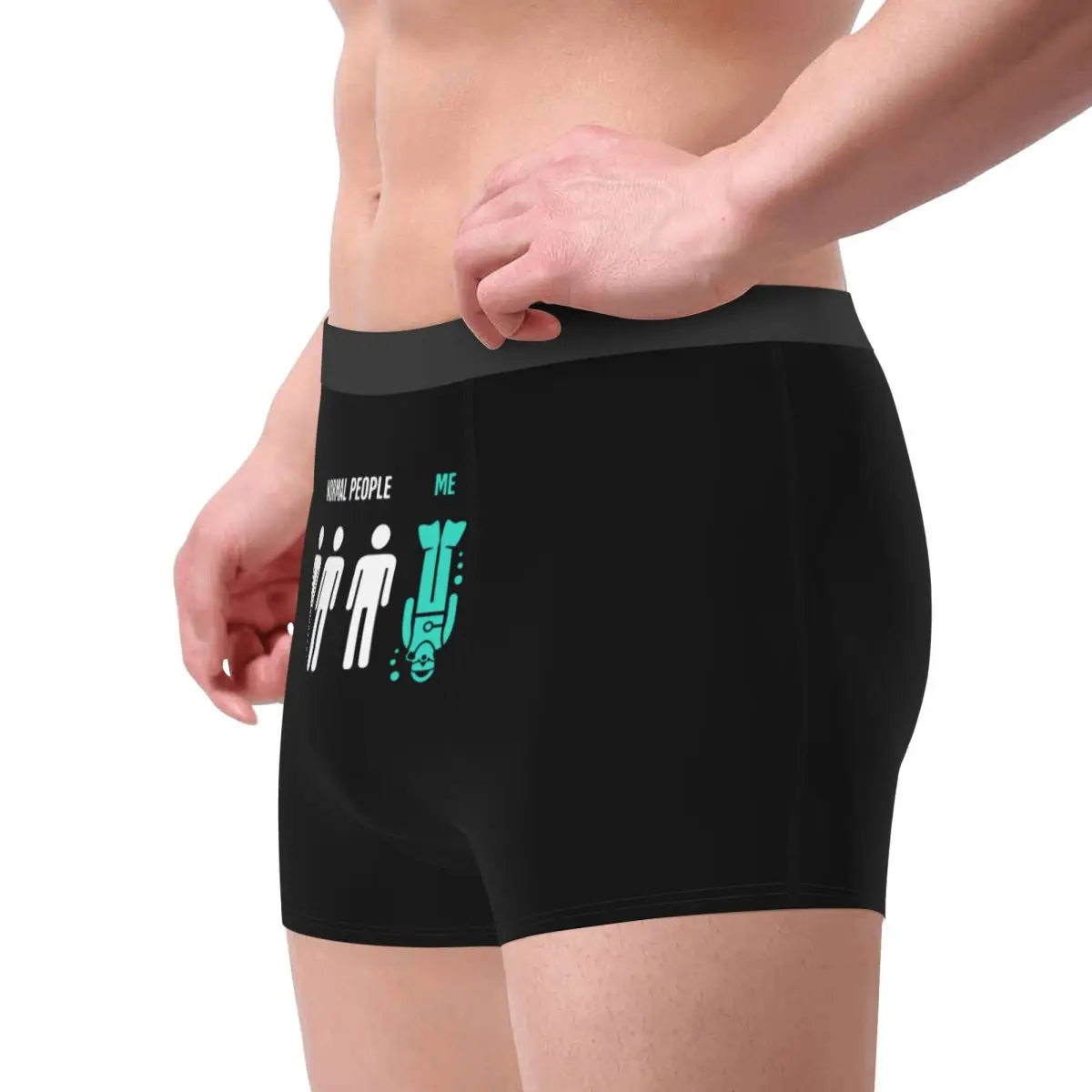 Men's Normal People Me Funny Scuba Diving Design Underwear Dive Diver Sexy Boxer Briefs Shorts Panties Homme Soft Underpants