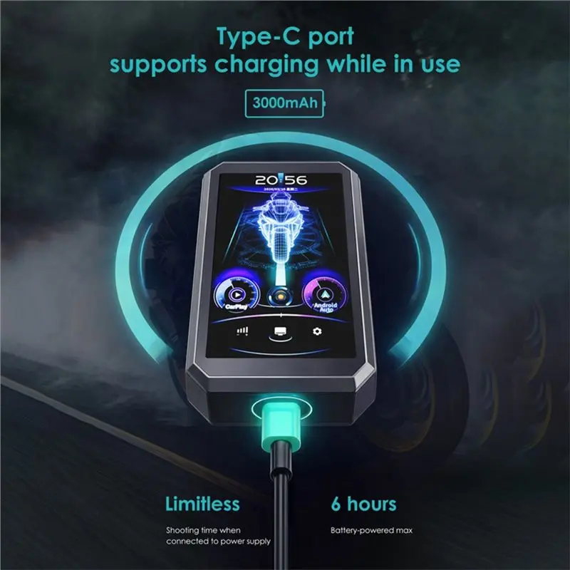 Motorcycle Bike Handlebar Monitor 3.6 Inch Smart Screen Wireless Carplay Android Auto Easy Installation Navigation System