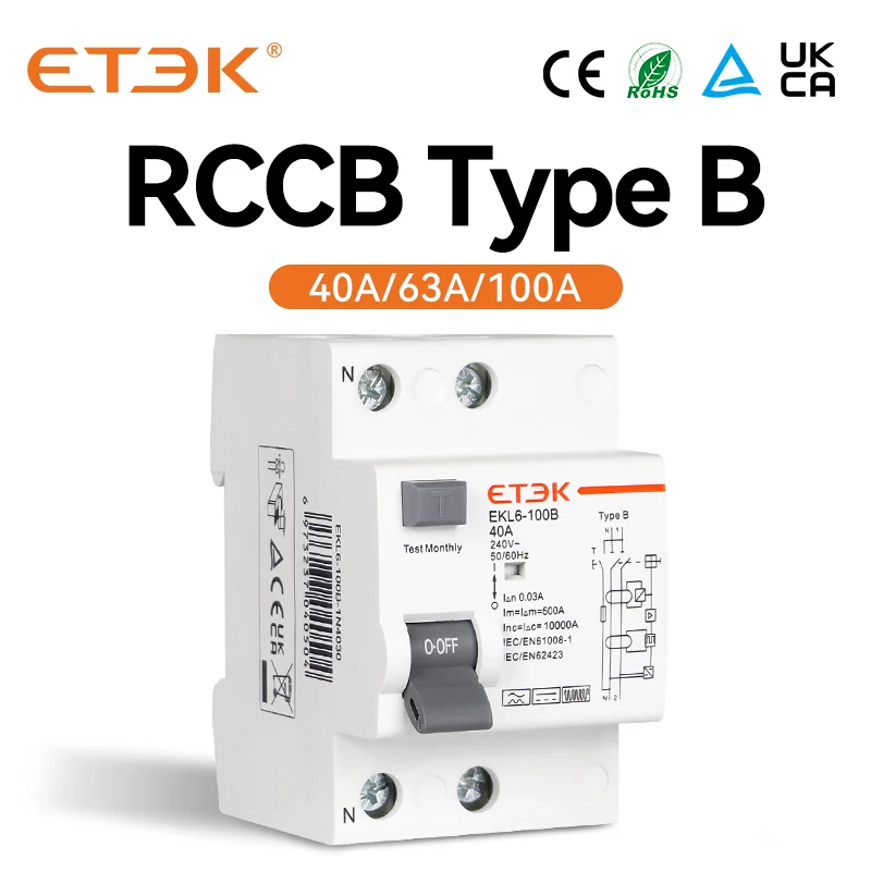 etek-rcd-rccb-type-b-residual-current-circuit-breaker-evse-1p-n-3p-n-high-current-40a-63a-100a-ekl6-100b