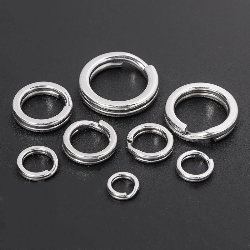 4-16mm Stainless Steel Key Rings Round Line Split Rings Keyring for Jewelry Making Polished Keychain DIY Findings Connectors