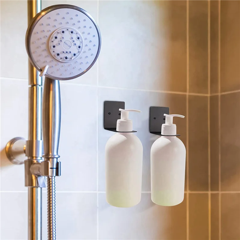 

12 Pcs Soap Bottle Dispenser Holders, Wall Mounted Soap Pump Bottles Dispenser Stands, Stainless Steel Shampoo Dispenser