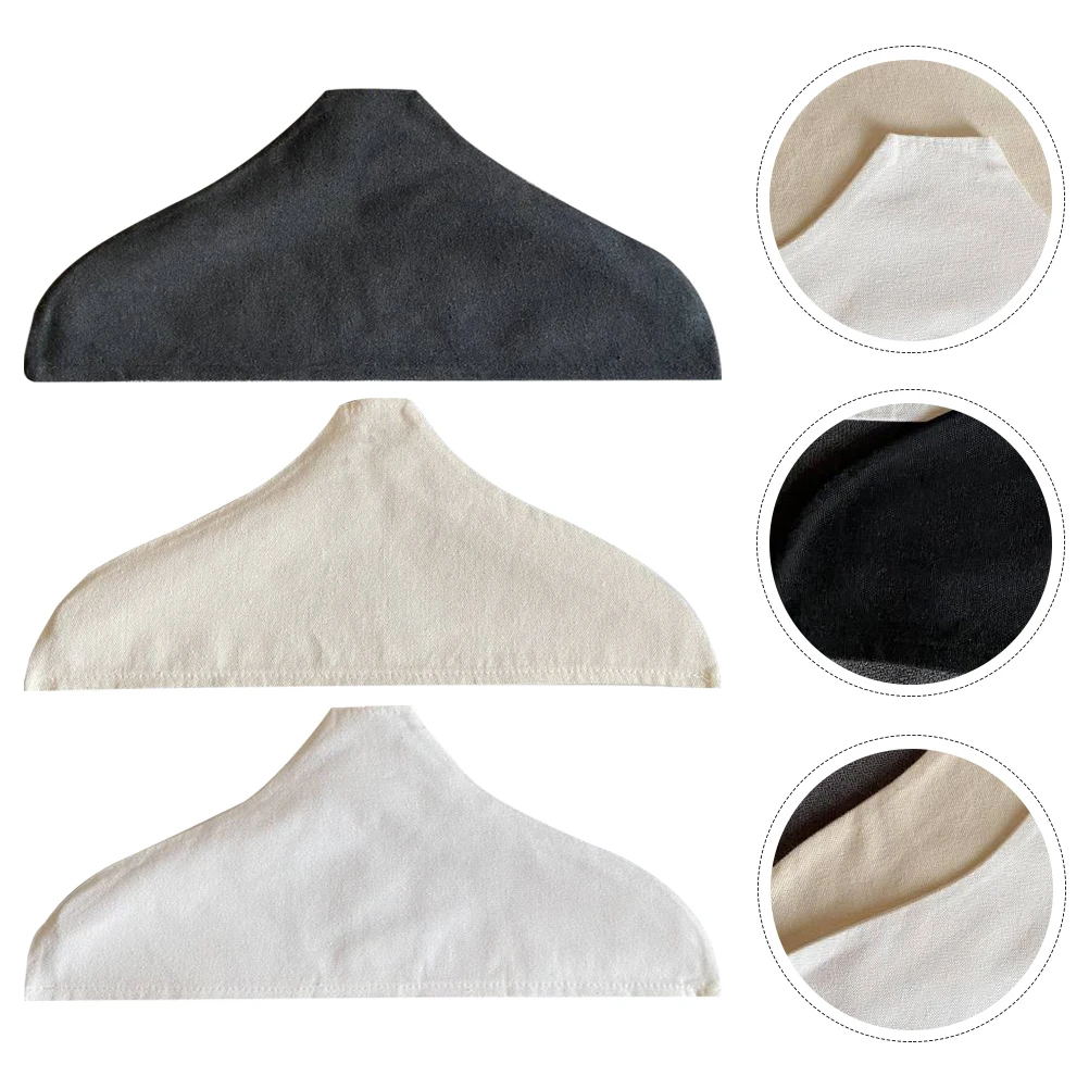 

3 Pcs Hanger Cover Closet Clothes Protectors For Hanging Halloween Dress Non Slip Covers Anti- Skid Cotton Linen Hanger Cases
