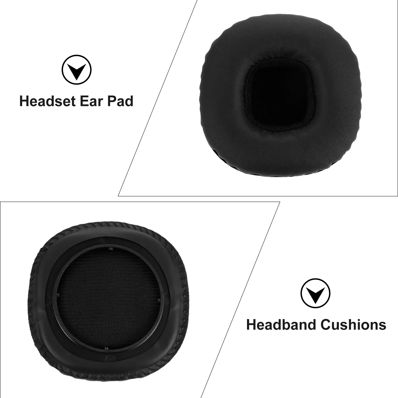 

1Set Headphone Ear Pads Skin-Friendly Breathable Noise Isolating Replacement for Comfortable All-Day Listening Premium Sponge