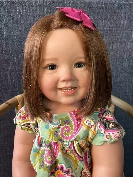 

SINO-BB Customized Limited Supply 28inch Reborn Baby Cammi With Hand-Rooted Hair Already Finished Girl doll with different dress