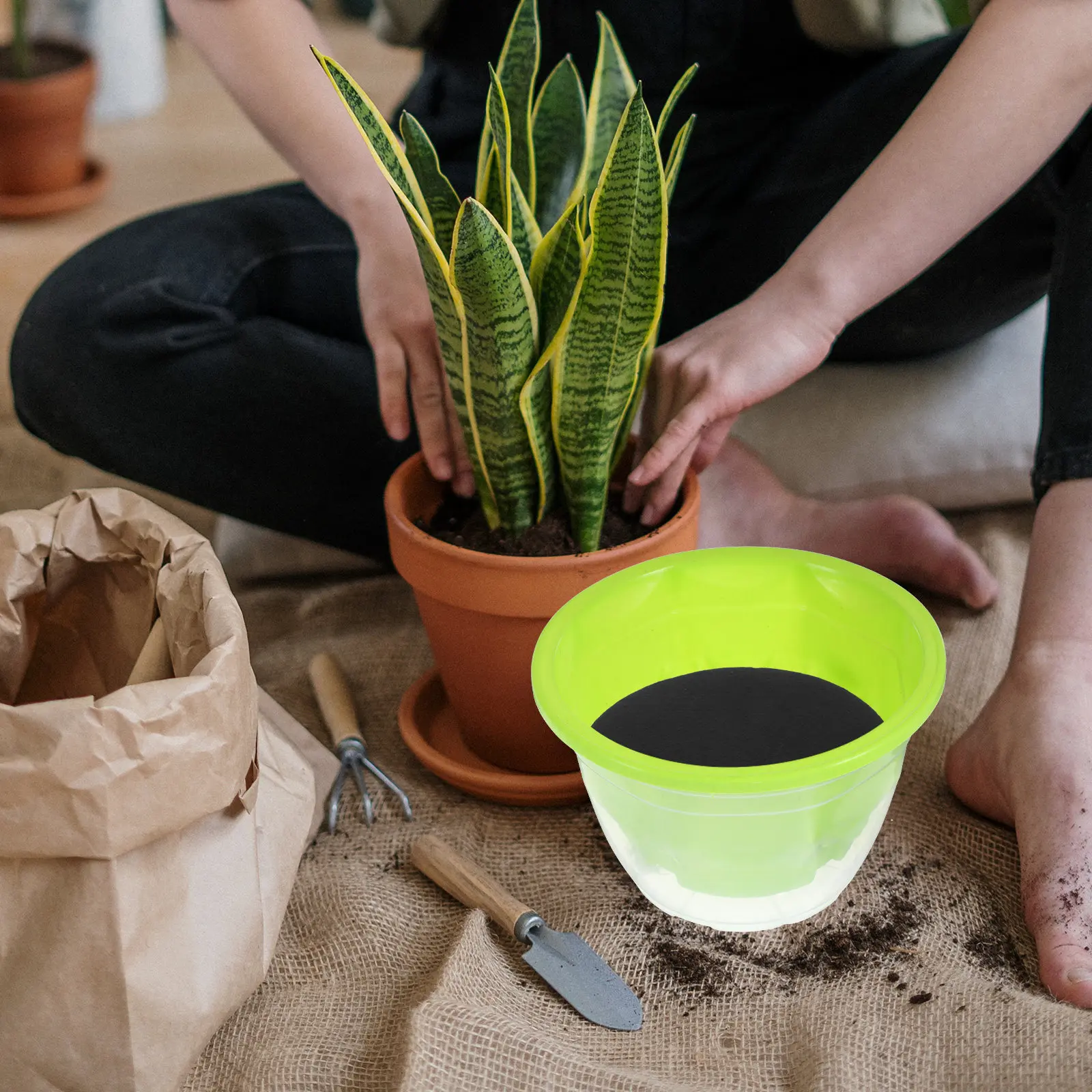 

40 шт. дышащих круглых подкладок для цветочных горшков, дренажные маты для защиты от утечки почвы