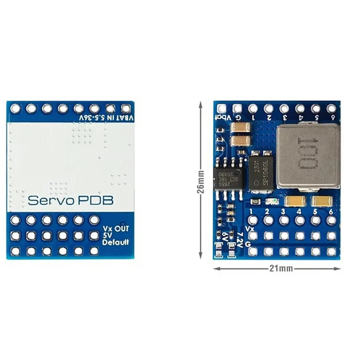 (A99Z) SERVO PDB with BEC 5.5-36V to 5-8.2V 26 X 21 X 5mm 4g for RC FPV Airplane Fixed-Wing Drone DIY Parts