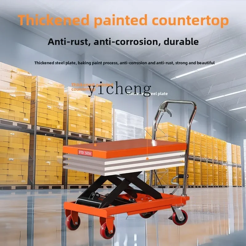 manual lifting platform hydraulic lift small mold table electric hand push mobile platform cart
