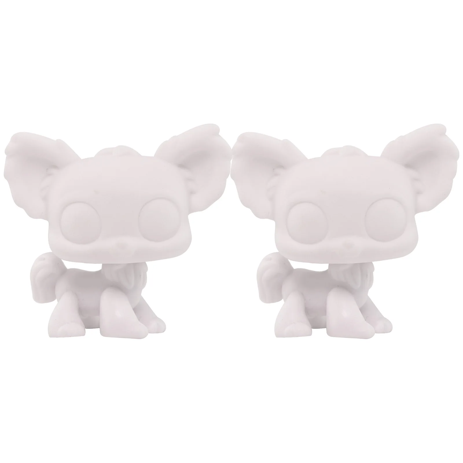 2 Pcs Minilpsshop White Base Pet Toy Shorthair Cat Wolfcat Collie Great Dane Dachshund Husky Deer Figure Kids Gift for LPS image 3
