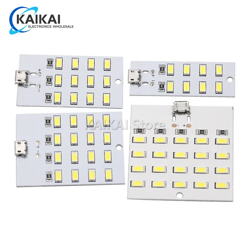 1PCS high quality 5730 smd 5V 430mA~470mA White Mirco Usb 5730 LED lighting panel USB mobile light Emergency light night light