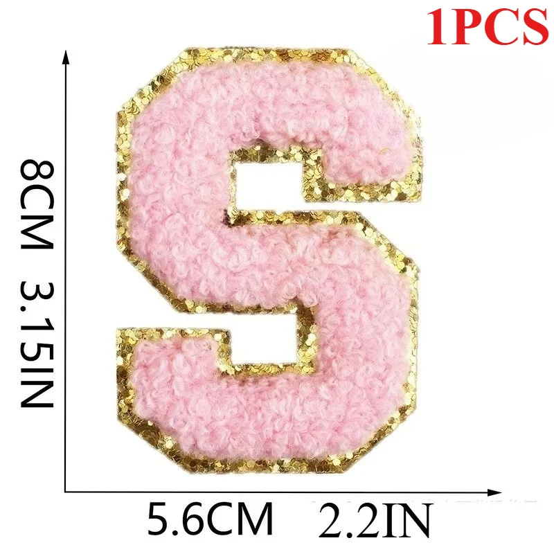 1PCS/Bulk 8cm Roze Engels Brief Patch Sticker Geborduurde Doek Kleding Kunst, Ambachten & Naaien DIY Kleding Naaien levert