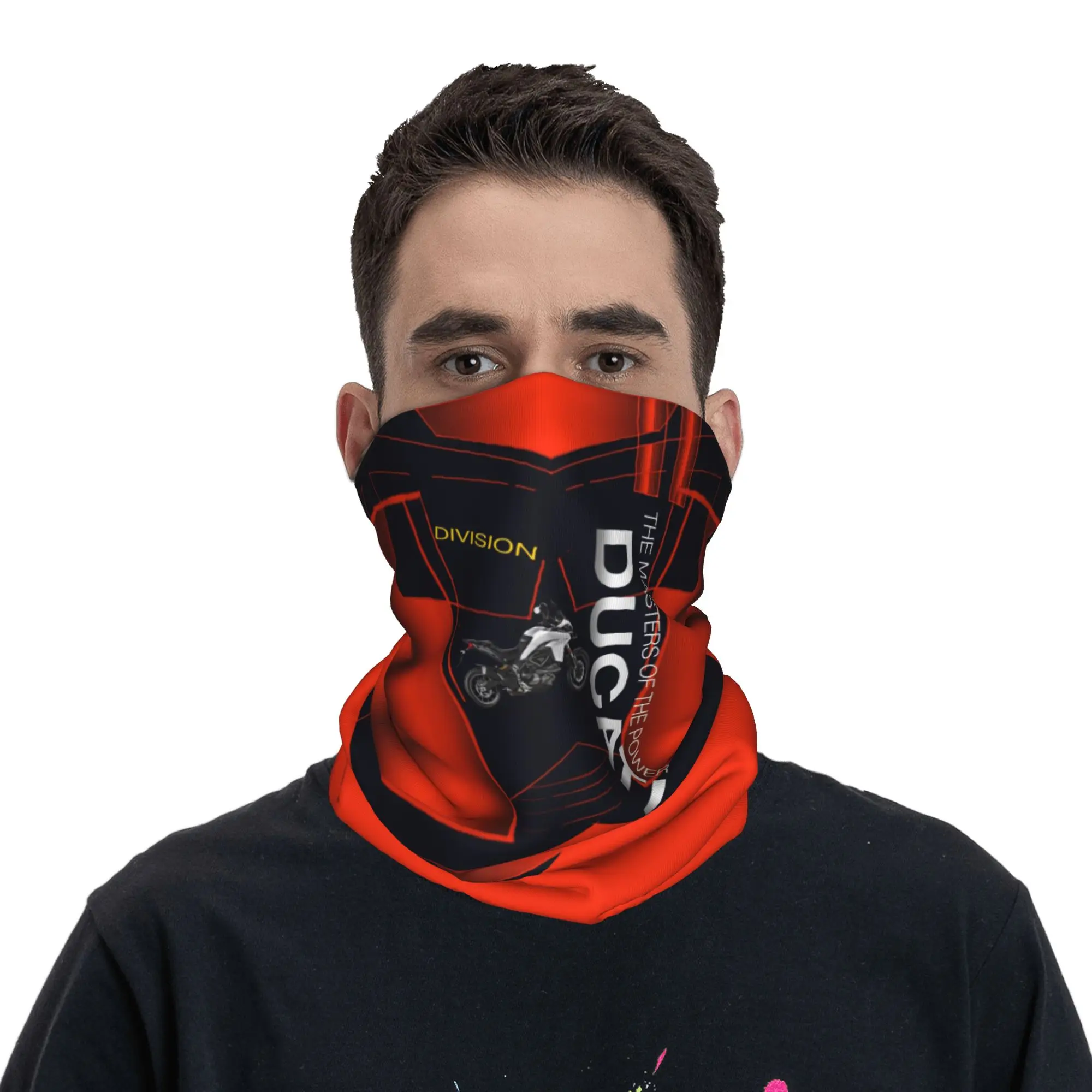Custom Racing Sprot Ducatis  Bandana Winter Neck Warmer Men Windproof Wrap Face Scarf for Ski Motorcycle Gaiter Headband image 4