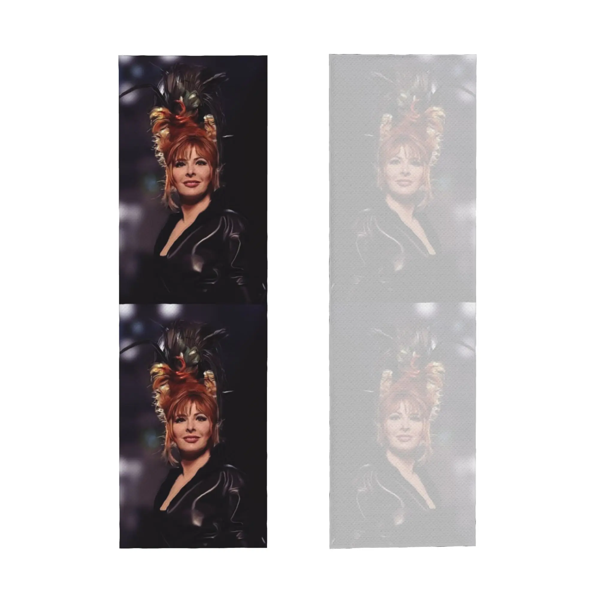 Pretty Mylene Farmer Cold Exercise Towel Face Towel Quick Dry French Singer Yoga Breathable Cold Towel