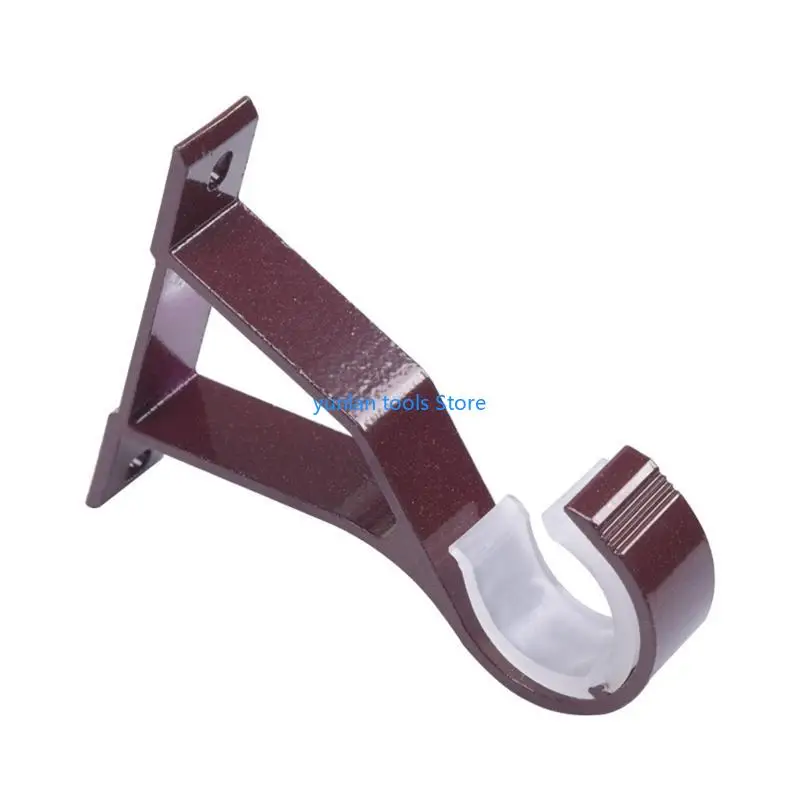 

50LB Aluminium Alloy Curtain Pole Bracket Home Ceiling Curtain Rod Installation Hook Household Window Curtain Accessory